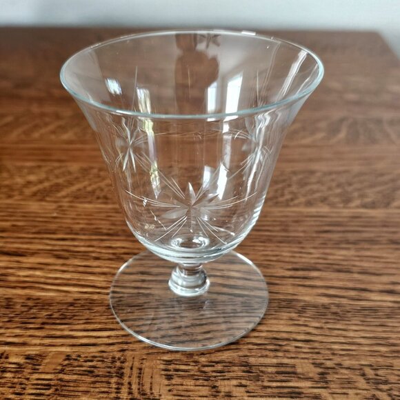 Etched Atomic Starburst Cocktail Glasses MCM 6-point star Susquehanna dessert (3 - Picture 9 of 14